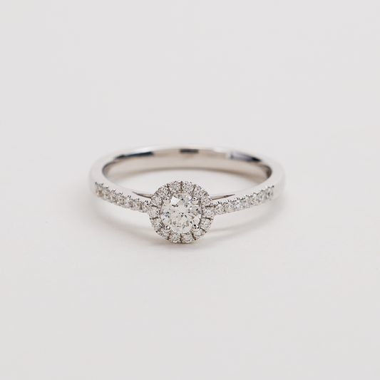 White Gold Diamond Ring 54