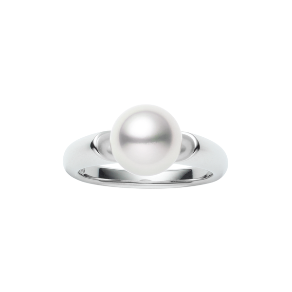 Mikimoto Pearl Ring 18K White Gold 53-54