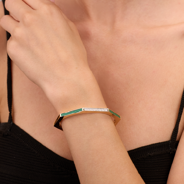 Yellow Gold Diamond Bangle