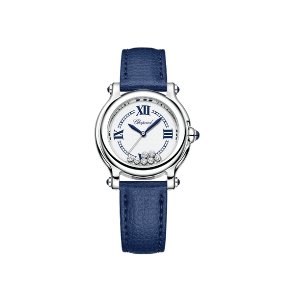 Chopard Happy Sport The First 33 mm, quartz, Lucent Steel™, diamonds
