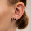 Mikimoto Pearl and Sapphire Earrings 18K White Gold