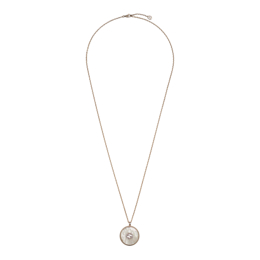 Gucci, Gucci Interlocking 18ct Rose Gold Mother of Pearl & Diamond Necklace