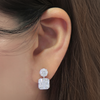 White Gold Double Drop Diamond Earring