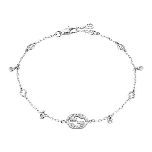 Gucci, Gucci Interlocking G Diamond Bracelet