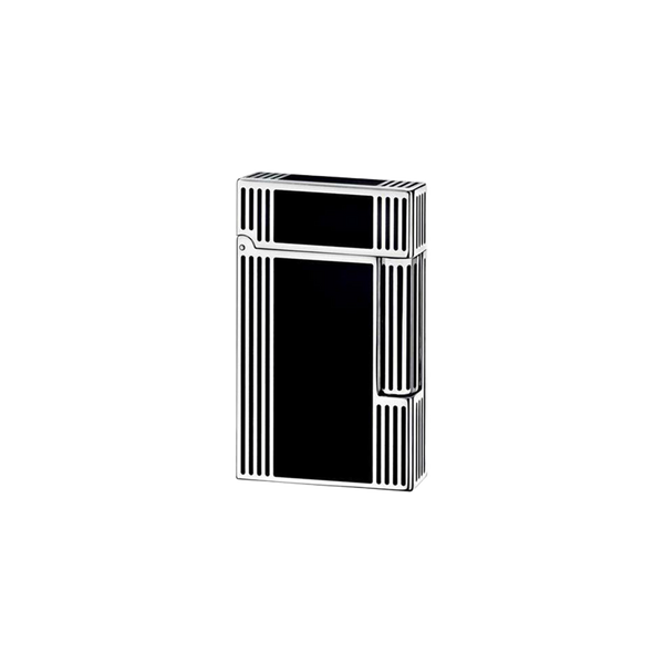 S.T DUPONT Ligne Line 2 Lighter Palladium & Black Chinese Lacquer Windsor