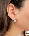 White Gold Double Drop Diamond Earring