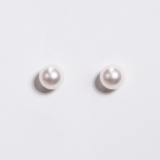 Mikimoto Classic Pearl Stud Earrings 18ct Yellow Gold