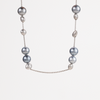 Mikimoto Pearls in Motion Black South Sea Cultured Pearl and Diamond Necklace in 18K White Gold