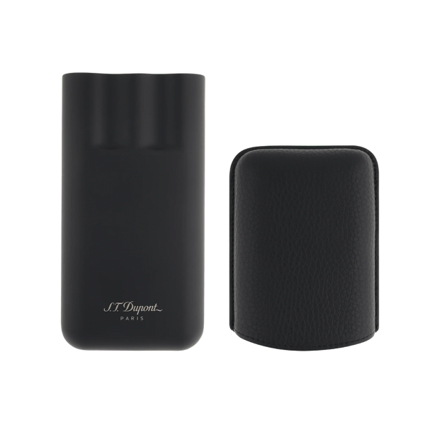 S.T. Dupont 3 cigar case Leather case black