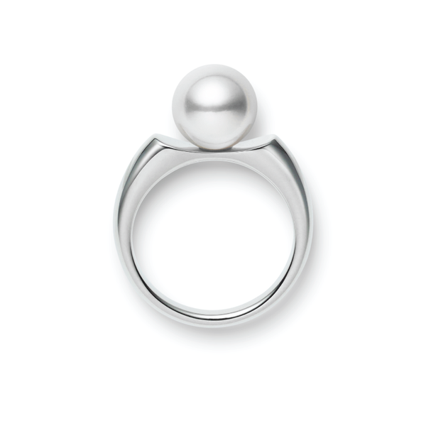 Mikimoto Pearl Ring 18K White Gold 53-54