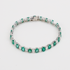 Platinum Bracelet with Diamonds & Emeralds