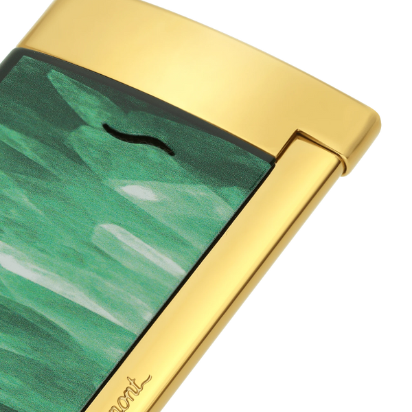 S.T. Dupont slim 7Lacquered lighterGéodegreen