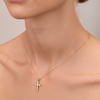 Yellow Gold Diamond Cross Pendant