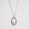 Mikimoto Pearl and Diamond Pendant 18K White Gold