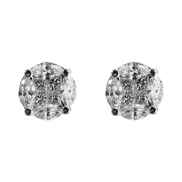 White Gold Diamond Earrings