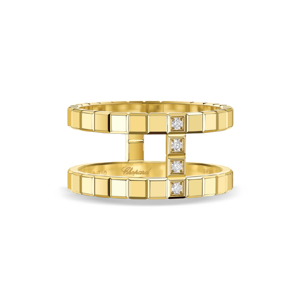 Chopard Ice CubeRing, ethical yellow gold, diamonds 59