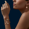 Chopard Happy Hearts Rose Gold Pink Opal Diamond Bangle M
