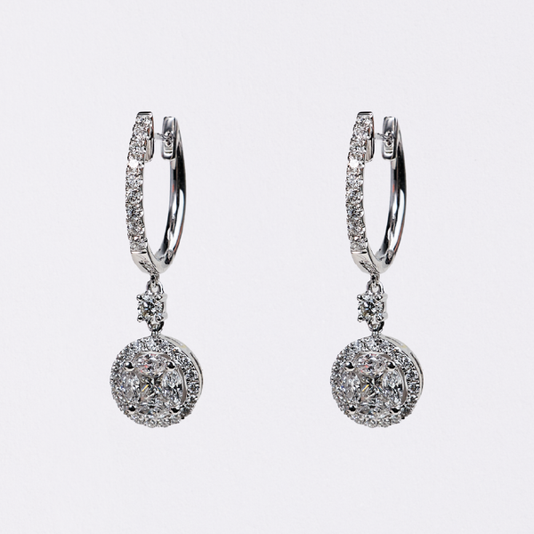 White Gold Diamond Earrings