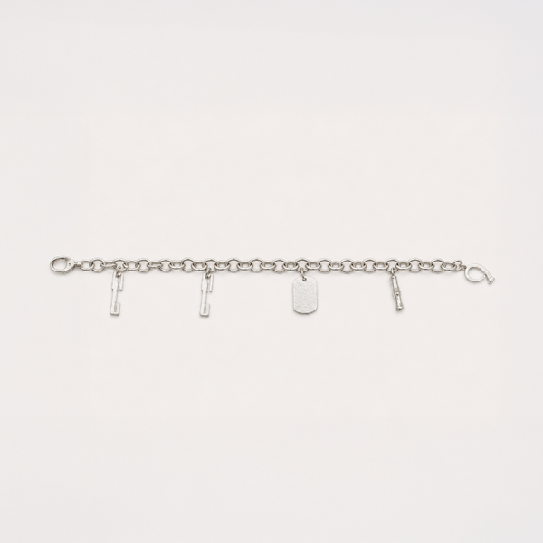 Gucci Sterling Silver Charms Bracelet