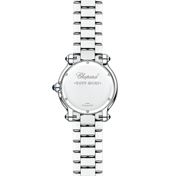 Chopard Happy Sport The First 33 mm, quartz, Lucent Steel™, diamonds