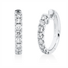 White Gold, Diamond huggies 18 kt WG