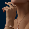 Chopard Happy Hearts Rose Gold Pink Opal Diamond Bangle M