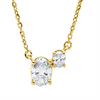 Yellow Gold, Diamond necklace 18 kt YG, with loop at 40 cm + 43 cm