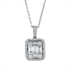 White Gold, Diamond necklace 14 kt WG