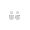 White Gold Double Drop Diamond Earring