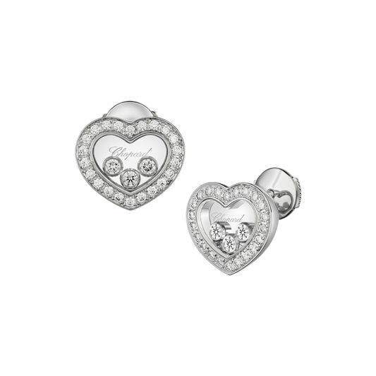 Chopard Happy Diamonds Icons Ear Pins White Gold