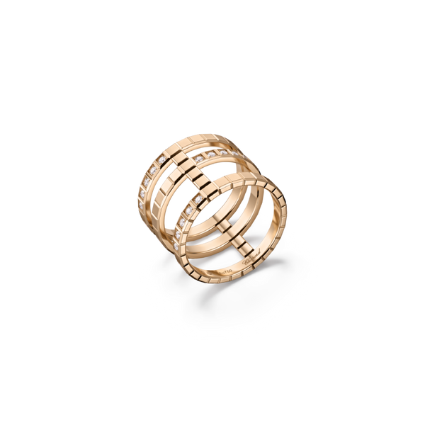 Chopard Ice Cube Ring, ethical rose gold, diamonds Ring 57