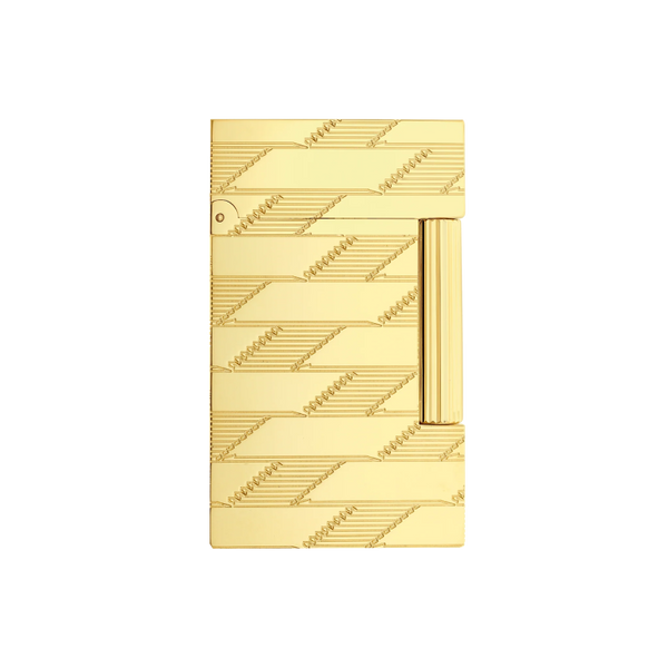 S.T. Dupont ligne 2 Guilloche Lighter Monogram 1872 golden