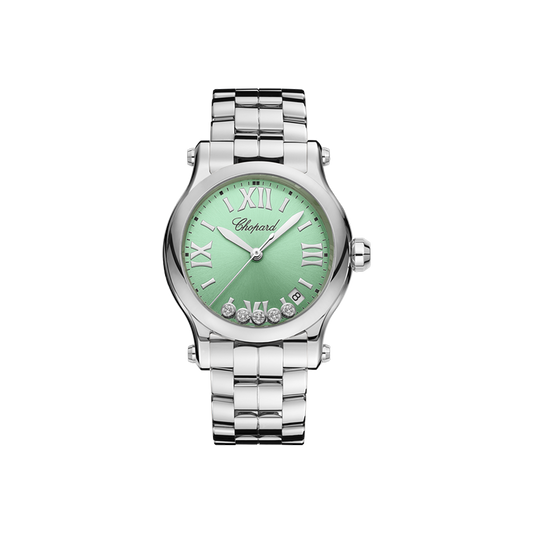 CHOPARD HAPPY SPORT
36 MM, QUARTZ, LUCENT STEEL™, DIAMONDS