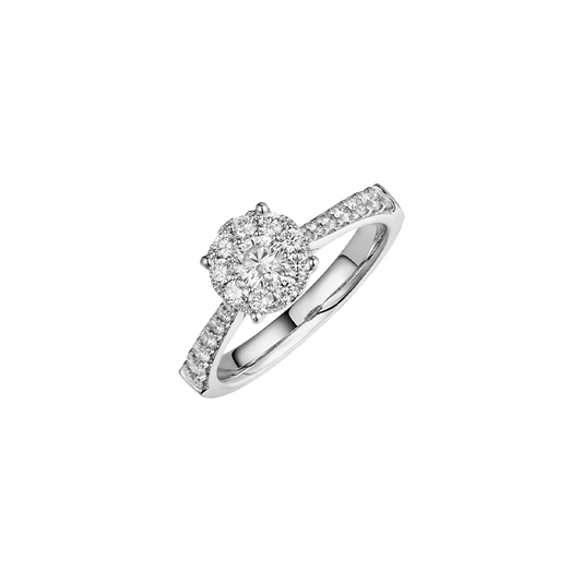 White Gold Diamond Ring 54