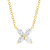 Yellow Gold, Diamond necklace 18 kt YG, with loop at 42 cm