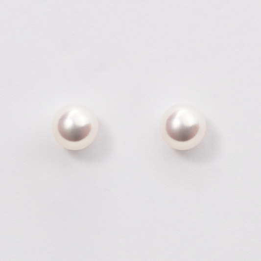 Mikimoto Classic Pearl Stud Earrings 18ct Yellow Gold