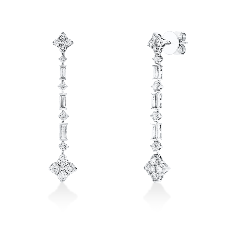 White Gold, Diamond earrings 18 kt WG – Stephanides