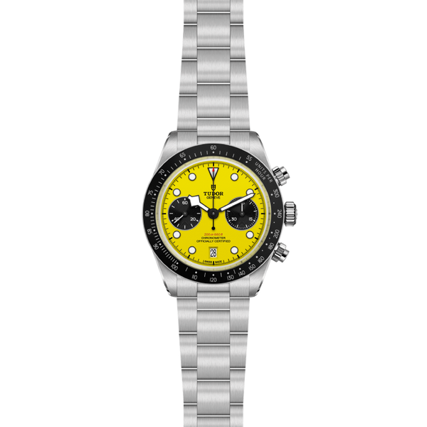Tudor Black Bay Chrono Manufacture Calibre MT581339mm steel caseYellow dial