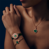 Chopard Happy Hearts Rose Gold Malachite Diamond Bangle