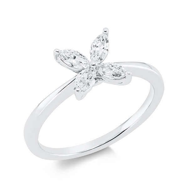 White Gold, Diamond ring 18 kt WG