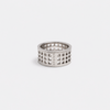 Gucci 18K White Gold Double Wide Ring 14