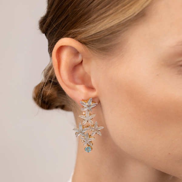 Apatite & Diamond Earrings