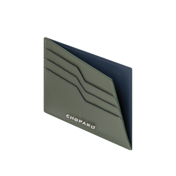 Chopard Heritage small card holdergreen / blue calfskin