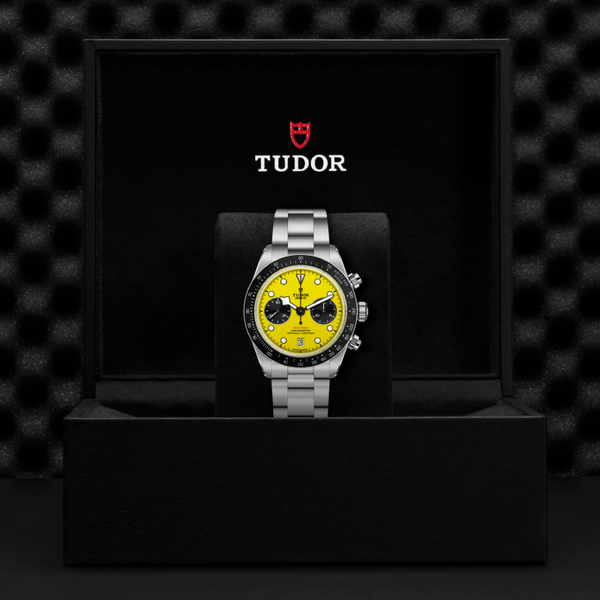 Tudor Black Bay Chrono Manufacture Calibre MT581339mm steel caseYellow dial