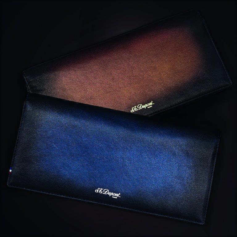 ST Dupont Atelier Long Leather Wallet - Midnight Blue